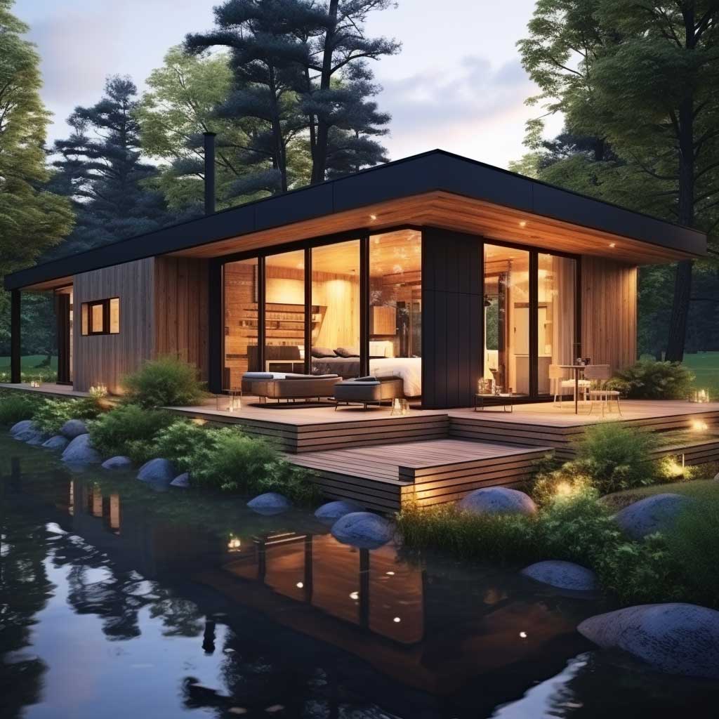 modern house in nature