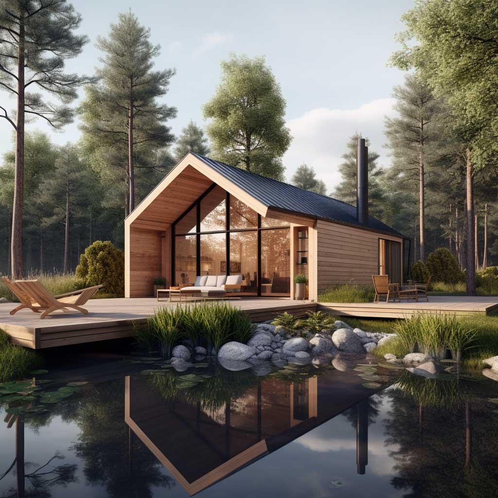 modern house in nature