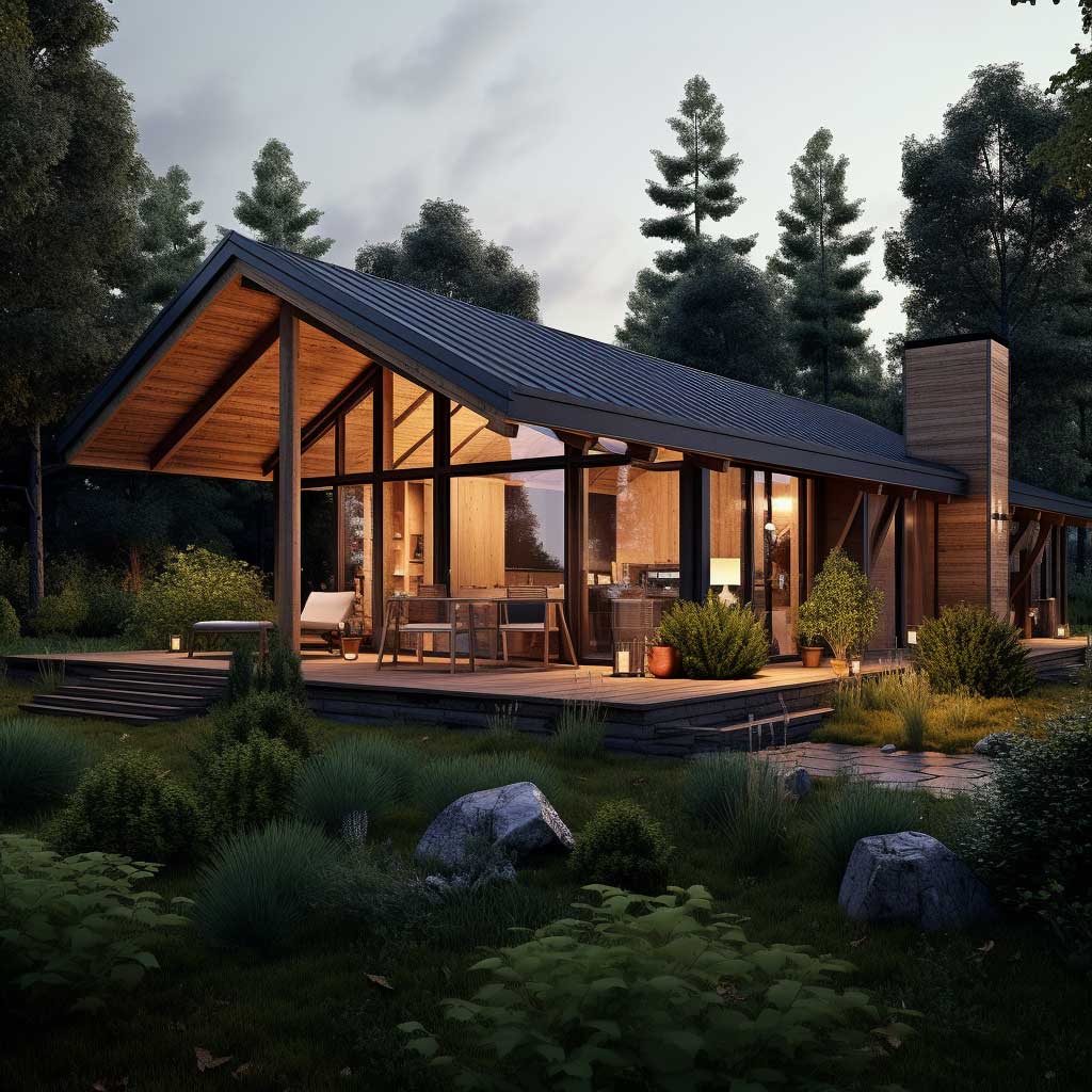 modern house in nature
